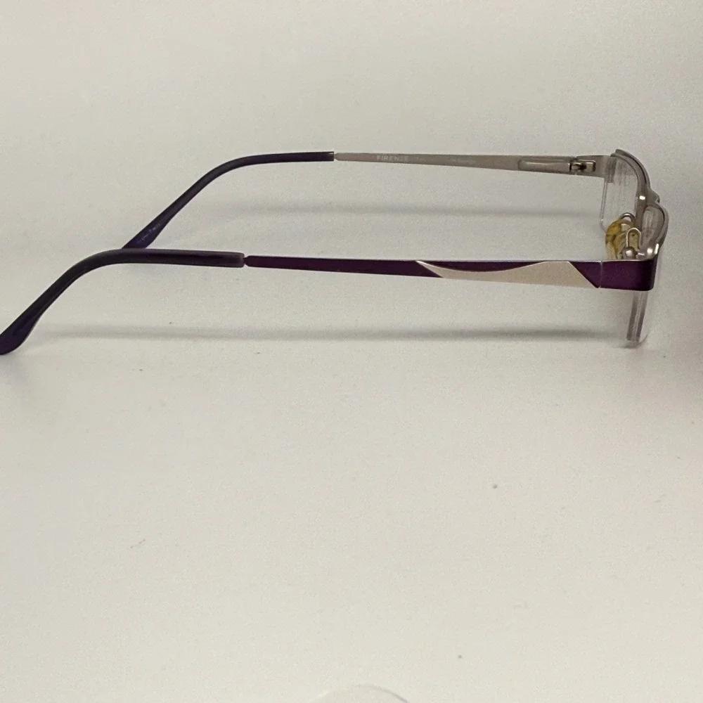 Firenze Arctic Eyeglasses Mat Purple‎ Mat Silver 49-18-145 Half Rim Frames